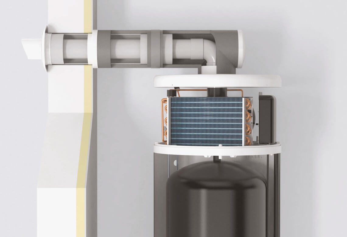 Hoe werkt een warmtepompboiler? Het maakt gebruik van de aanwezige omgevingswarmte in de binnen, buiten of de afgevoerde ventilatielucht. 