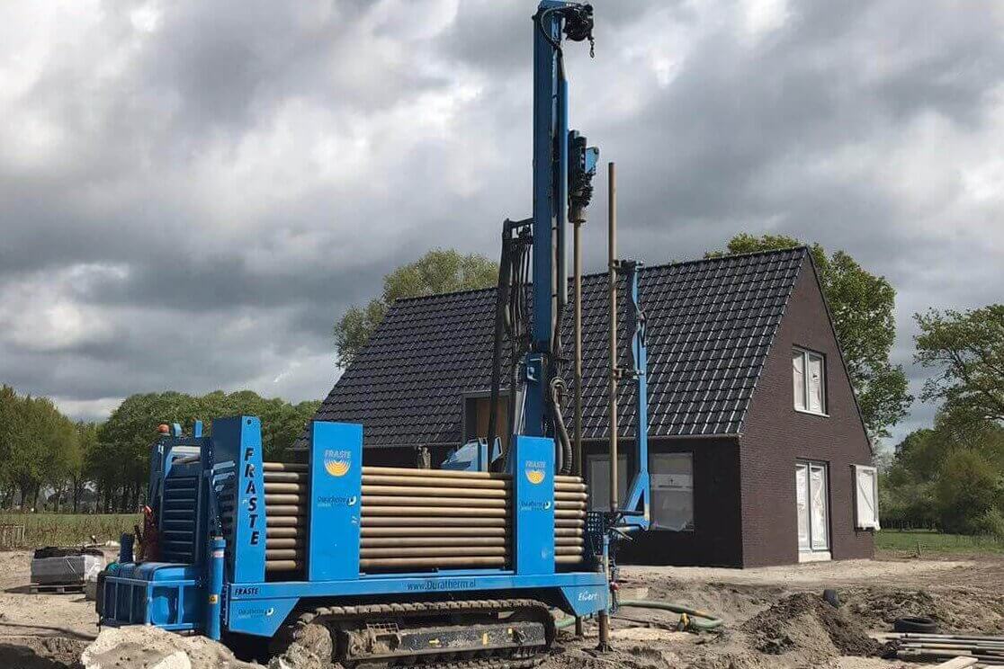 Verticale bronboring voor een aardwarmtepomp